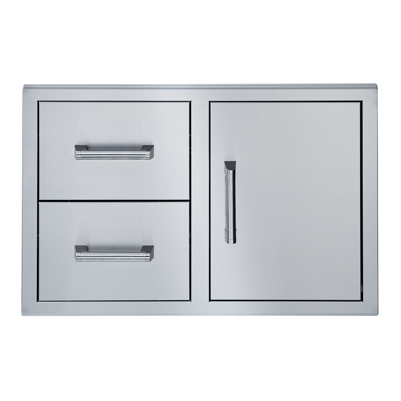 Single Door with Double Drawer, 34-in. W x 22- in. H