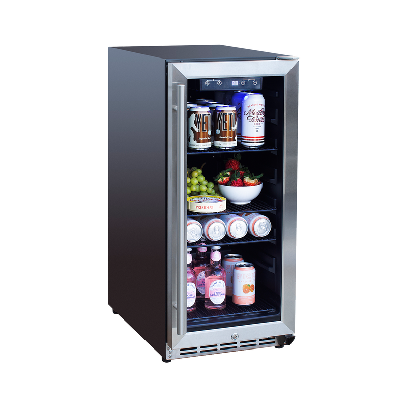 AMD 15-inch Outdoor Rated Refrigerator — Glass Door