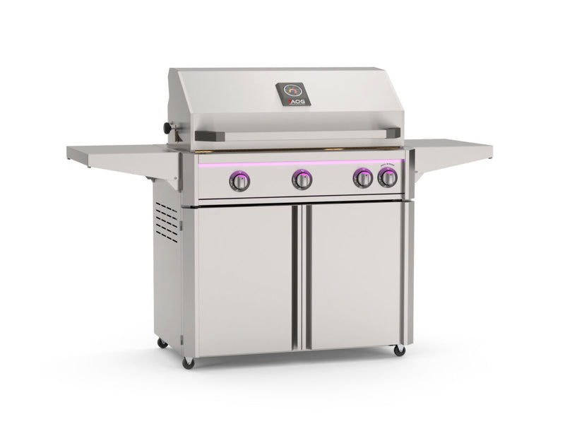 AOG 36″ L Series Portable Grill with Lights — grill head and cart included