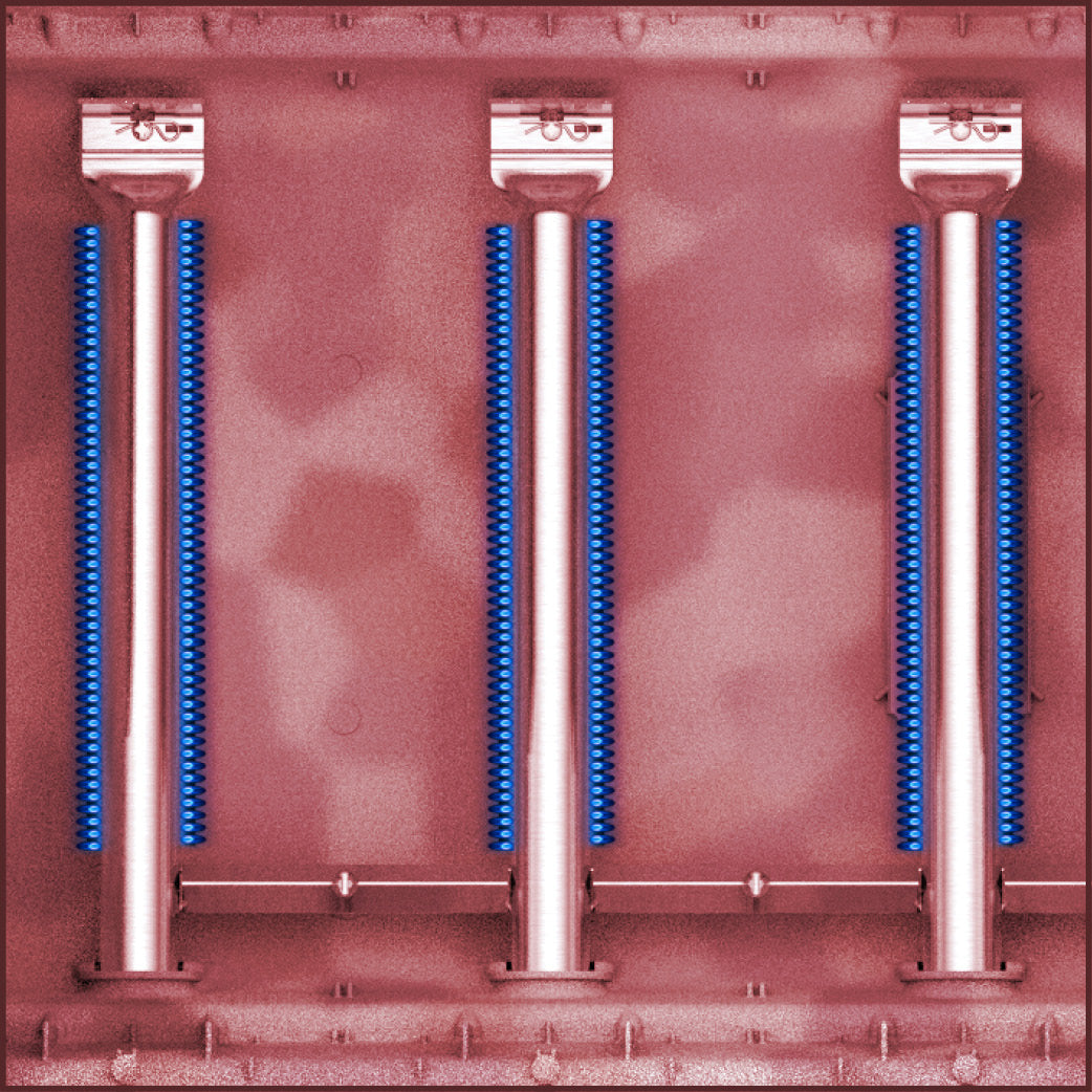 4 stainless steel Dual-Tube burners
