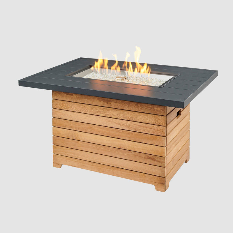 Outdoor GreatRoom Darien Rectangular Gas Fire Pit Table 42"
