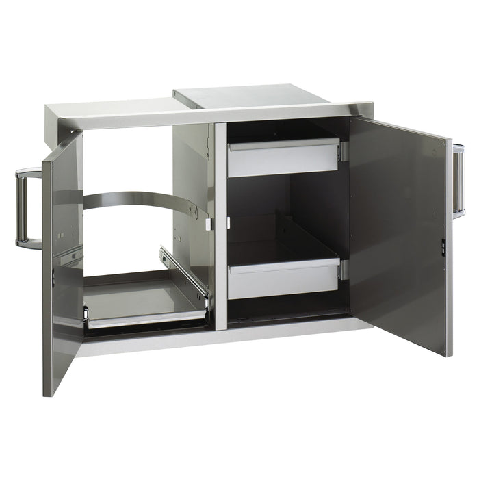 Double Doors with Trash Tray & Dual Drawers — product view