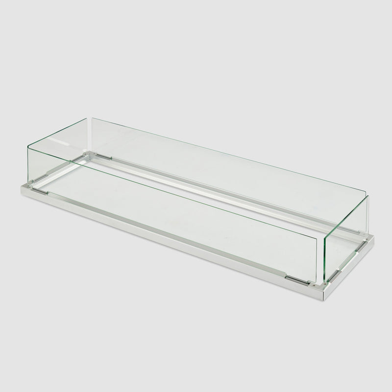 Outdoor GreatRoom Rectangular Folding Glass Wind Guard