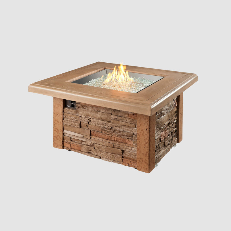 Outdoor GreatRoom Sierra Square Gas Fire Pit Table
