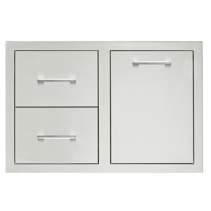 TrueFlame 33" 2-Drawer and Access Door Combo + Hidden Hinge — TF-DC2-33-A