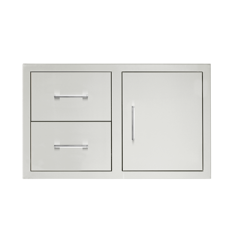 TrueFlame 36" 2-Drawer and Access Door Combo + Hidden Hinge — TF-DC2-36-A