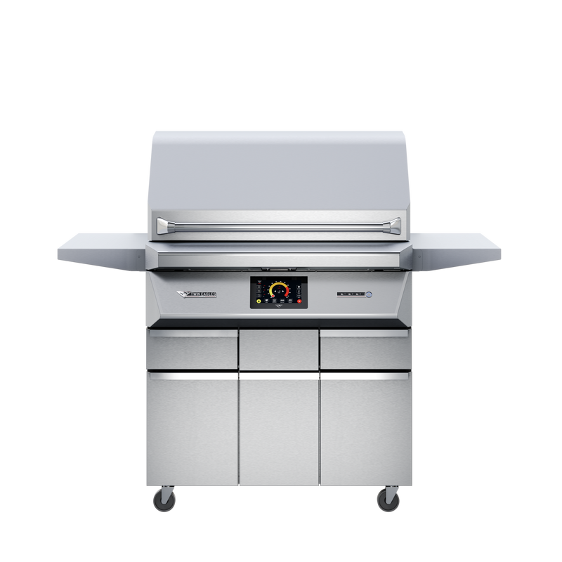 Twin Eagles pellet grill base shown with separately sold pellet grill
