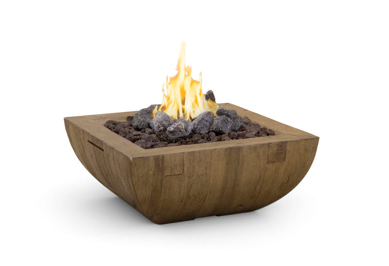 Bordeaux Square Fire Bowl — Reclaimed Wood