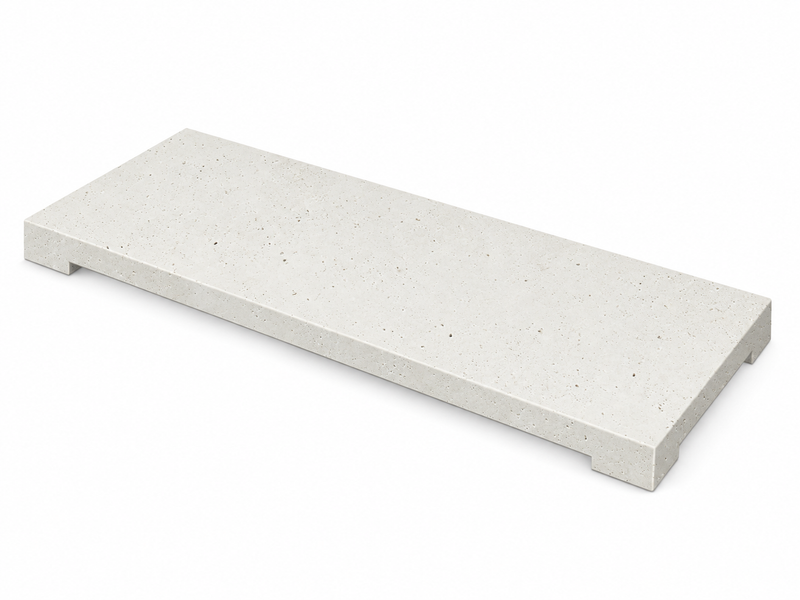 GFRC Burner Cover 8110 — White Aspen
