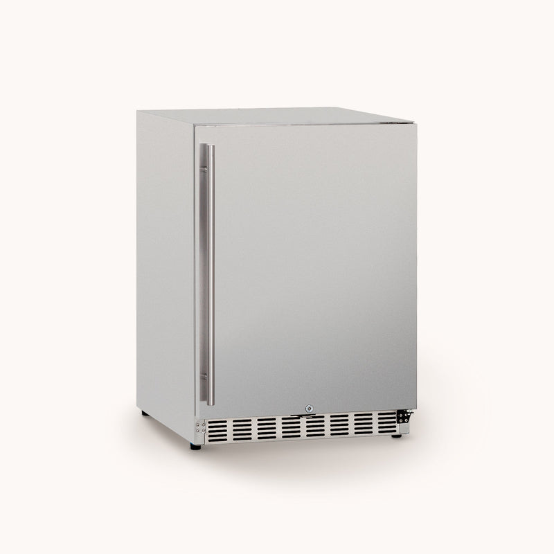24" Deluxe Refrigerator with Stainless Steel Reversible Door and optional Keg Opening
