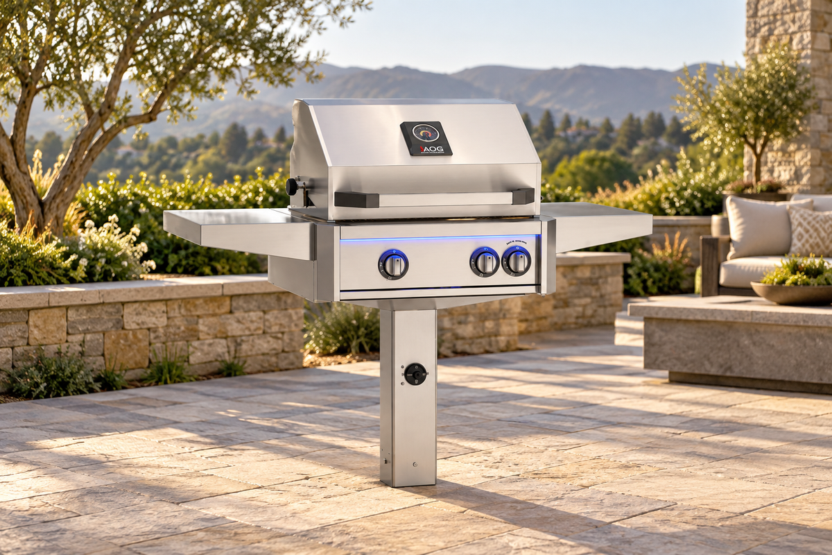 AOG 24″ L Series Accessible In-Ground Post Grill with Lights