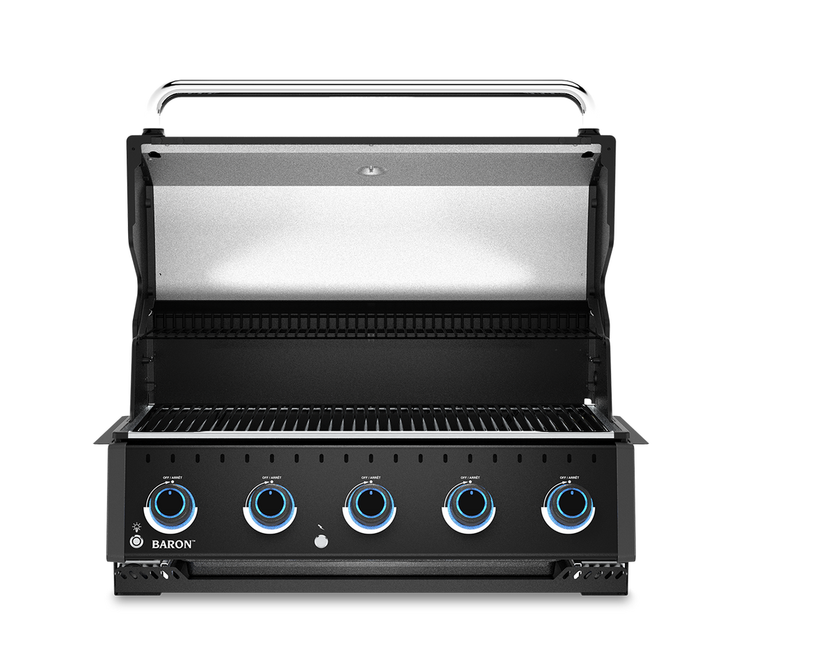 Broil King Baron 520 Shadow Built-In Grill — 32 Inch — open cooking area