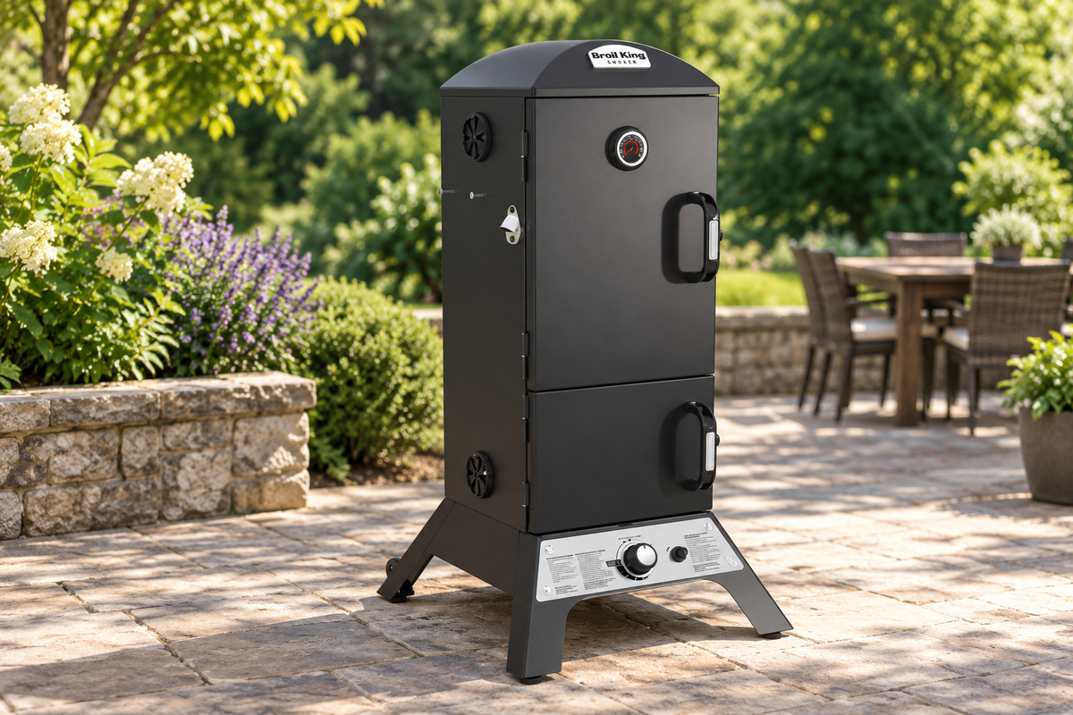 Broil King Vertical Gas Cabinet Smoker — user-approved lifestyle image 16