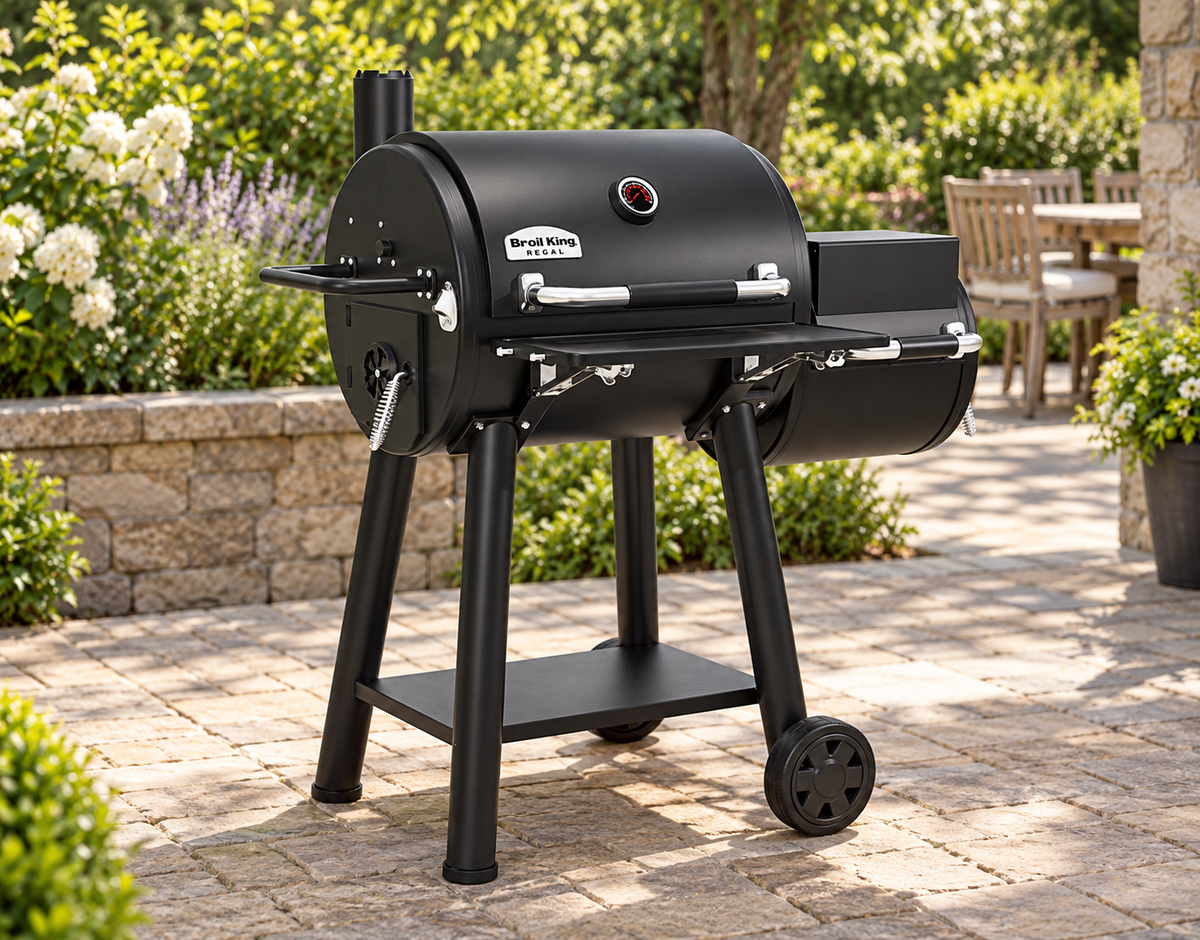Broil King Regal 400 Charcoal Offset Smoker — user-approved lifestyle image 24