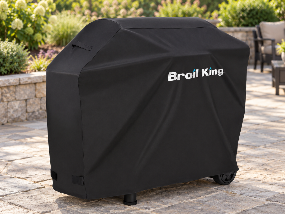 Broil King Crown Pellet 400 Select Grill Cover — user-approved lifestyle image 30