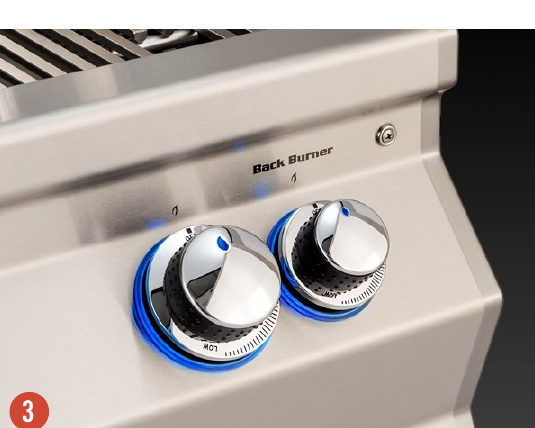 Aurora A660s 30″ Portable Gas Grill: Backlit controls