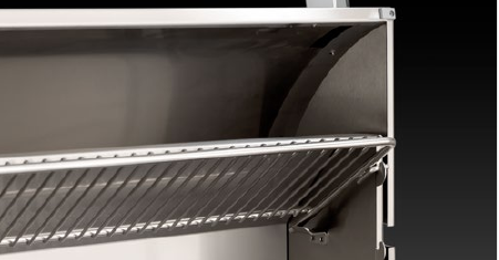 Choice Multi-User CM430s Patio Post-Mount Grill — Secured controls and warming rack