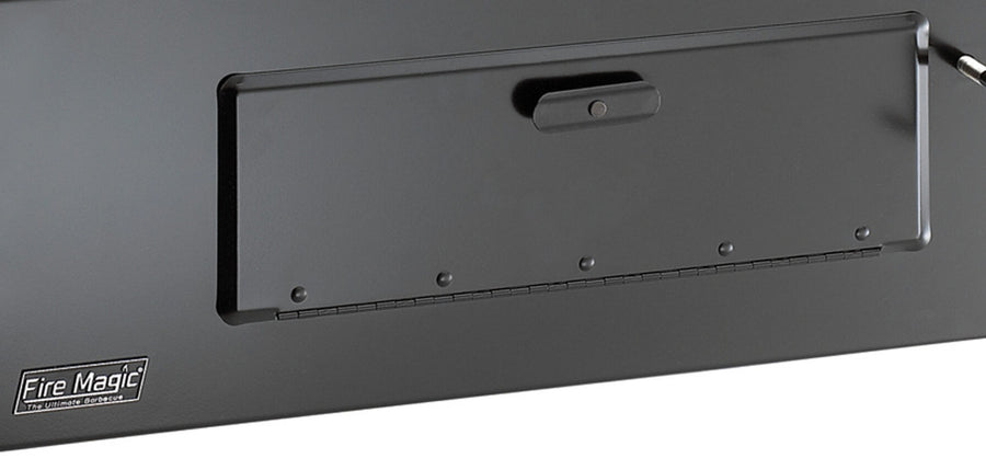 Lift-A-Fire 24″ Built-In Charcoal Grill: Front-access charcoal pan