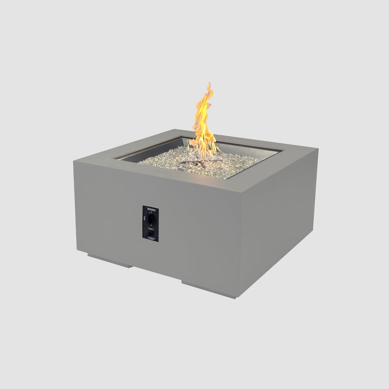 Outdoor GreatRoom Cove Concrete Square Gas Fire Pit Table