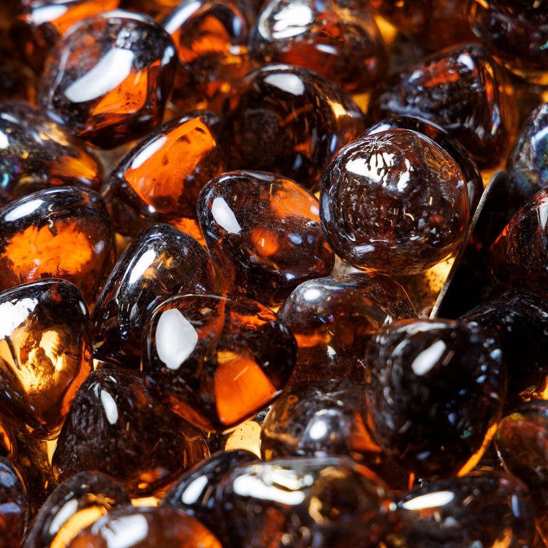 Outdoor GreatRoom Tempered Fire Glass Diamonds