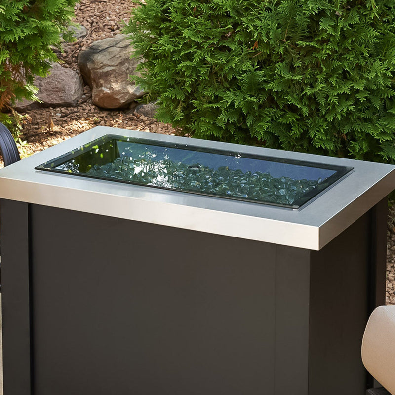 Outdoor GreatRoom Linear Glass Burner Cover
