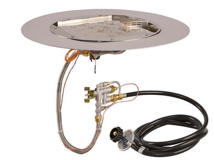 20" Round Crystal Fire Plus Gas Burner Insert and Plate Kit