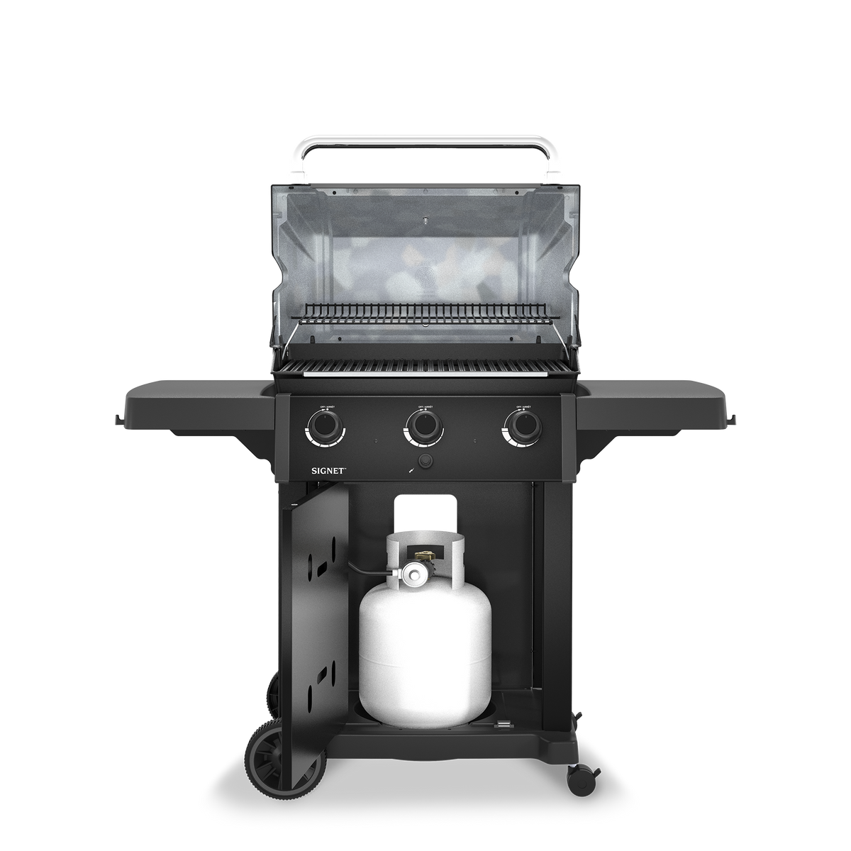 Broil King Signet 320 Shadow Gas Grill — open cooking surface