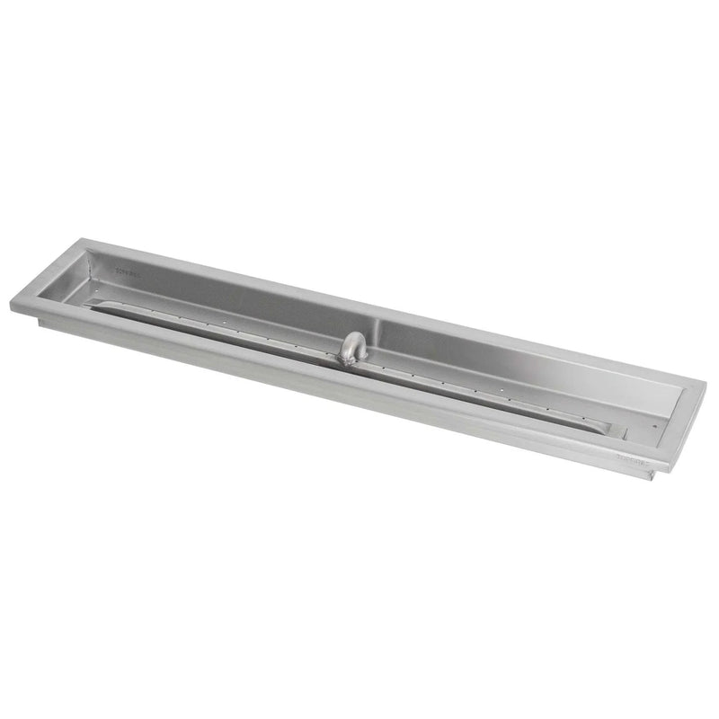 Rectangular Raised Lip Drop-In Pan & Stainless Steel Linear Burner
