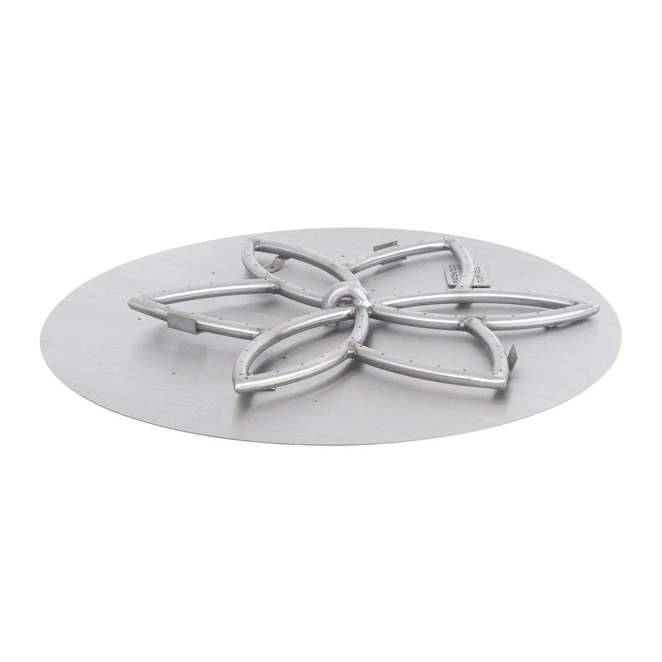 The Outdoor Plus Round Flat Pan & Lotus Stainless Steel Burner