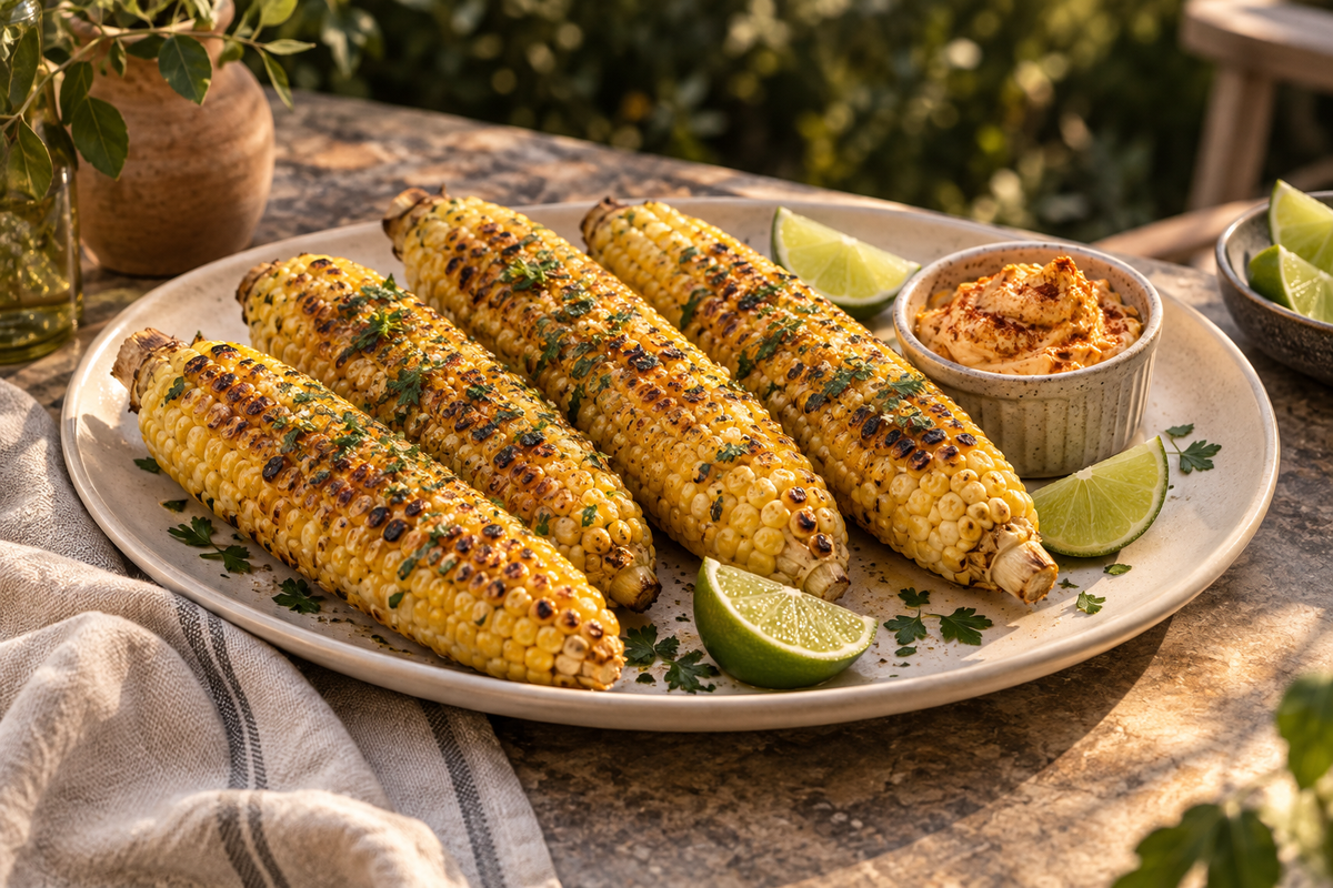 Grilled Corn with Lime & Smoked Paprika