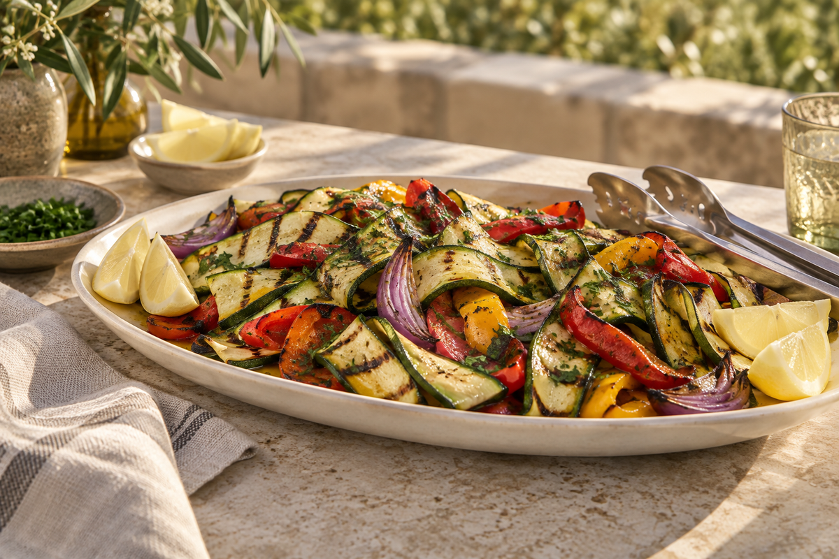 Grilled Vegetables with Lemon & Parsley