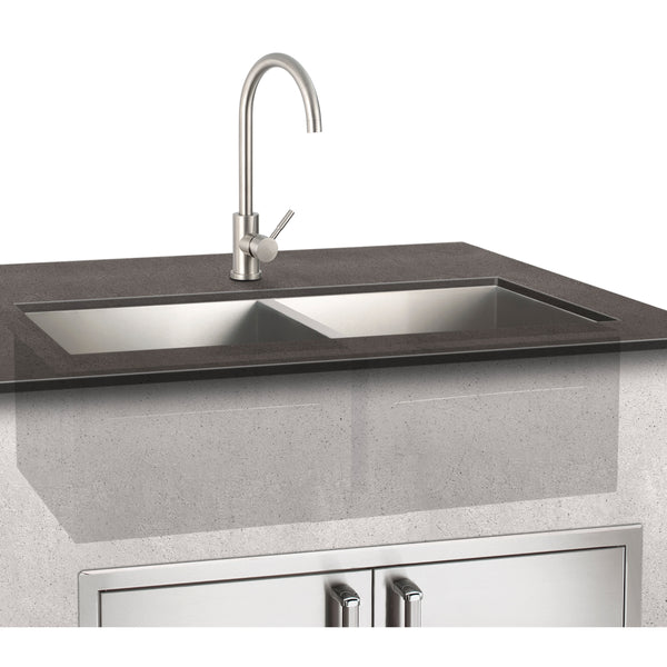 Double Sink and Mixer Faucet