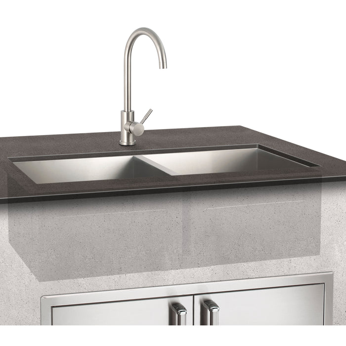 Double Sink and Mixer Faucet — product view