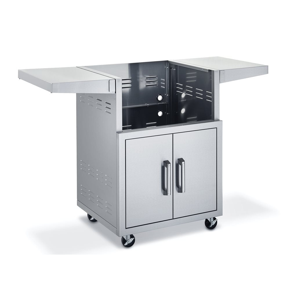 Broilmaster Stainless Steel Cart, 25-in., with 2 doors and side shelves — BSACT25