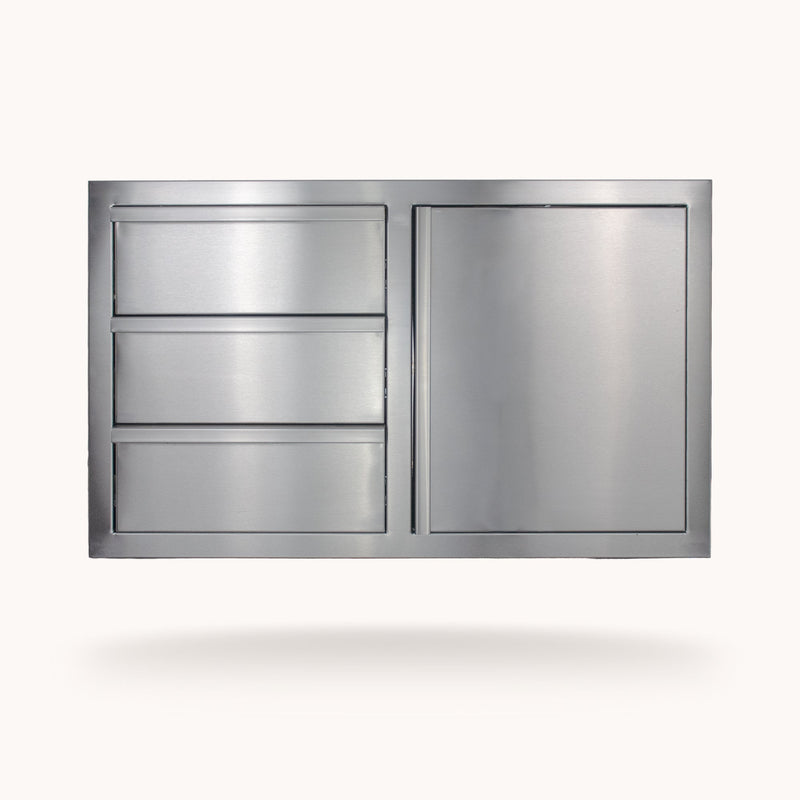 36" Deluxe 3-Drawer with Single Access Door Combo
