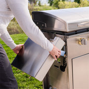 Blackstone Select 36-Inch Griddle with Cabinet — Cleanup at the back