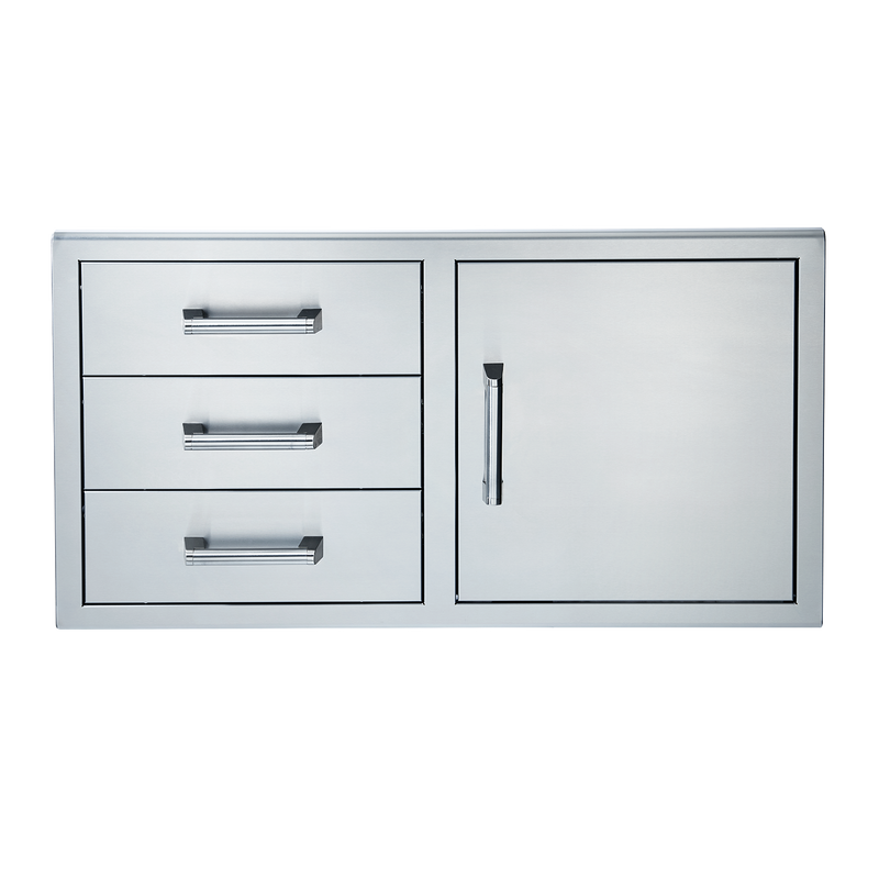 Single Door with Triple Drawer, 42- in. W x 22-in. H
