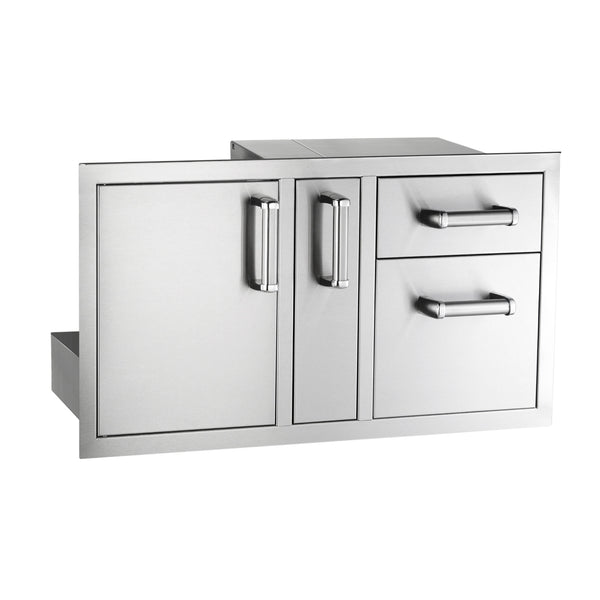 Flush Door/Drawer Combo with  Platter Storage