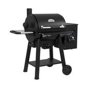 Front shelf installed on a separate pellet grill