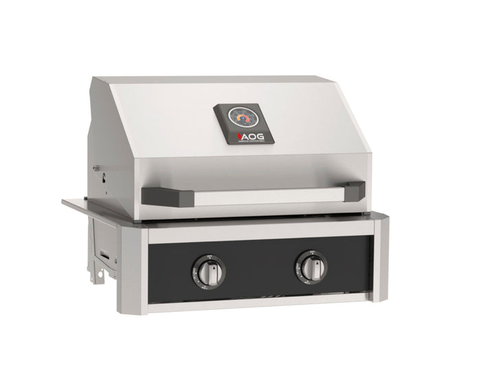 AOG 24″ T Series Forge Black Grill Panel shown installed; grill not included