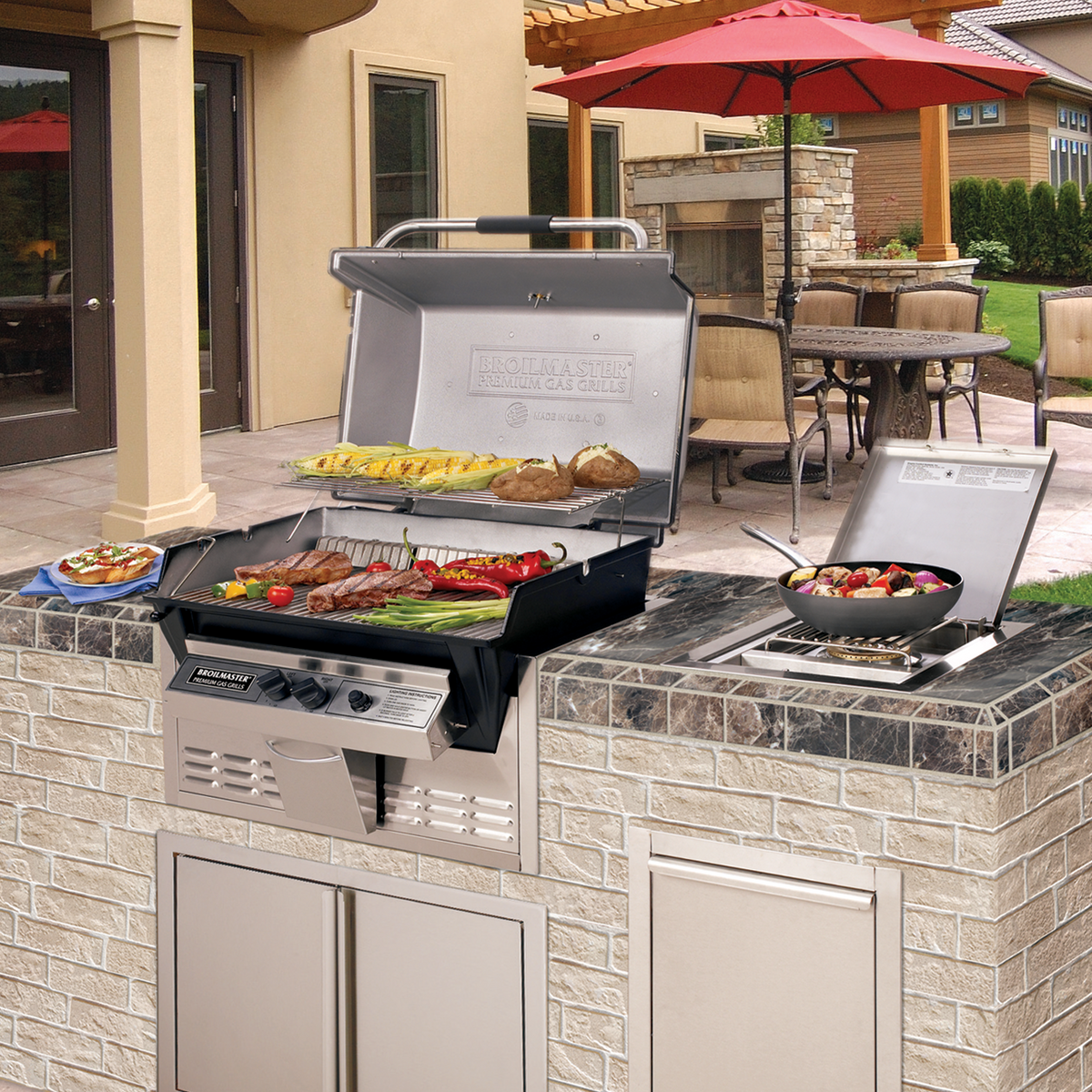 Broilmaster Stainless Steel Built-in kit for P3X, H3X, Q3X — BHAX2