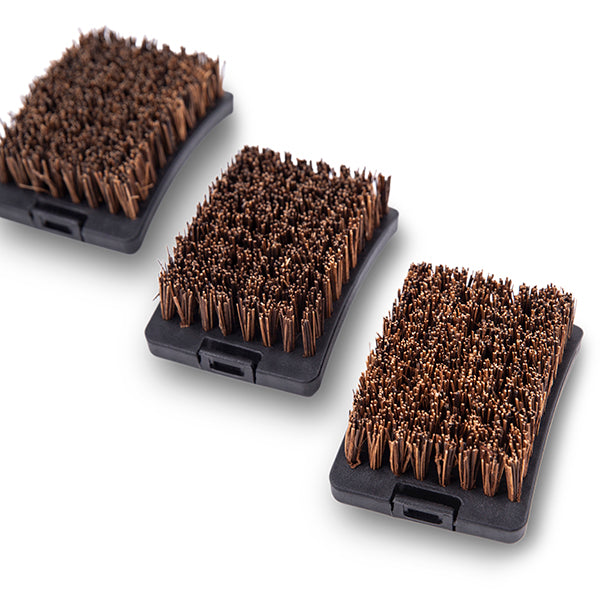 Three Palmyra replacement brush heads