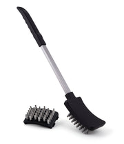 Coil spring grill brush and separate replacement head