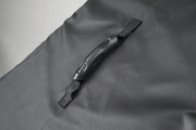Carrying handle stitched to a premium grill cover