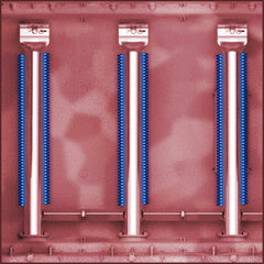 Stainless steel Dual-Tube burners with flames along both sides