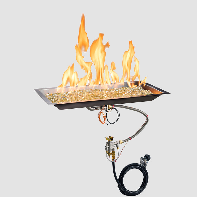 Outdoor GreatRoom Crystal Fire Plus Linear Gas Burner