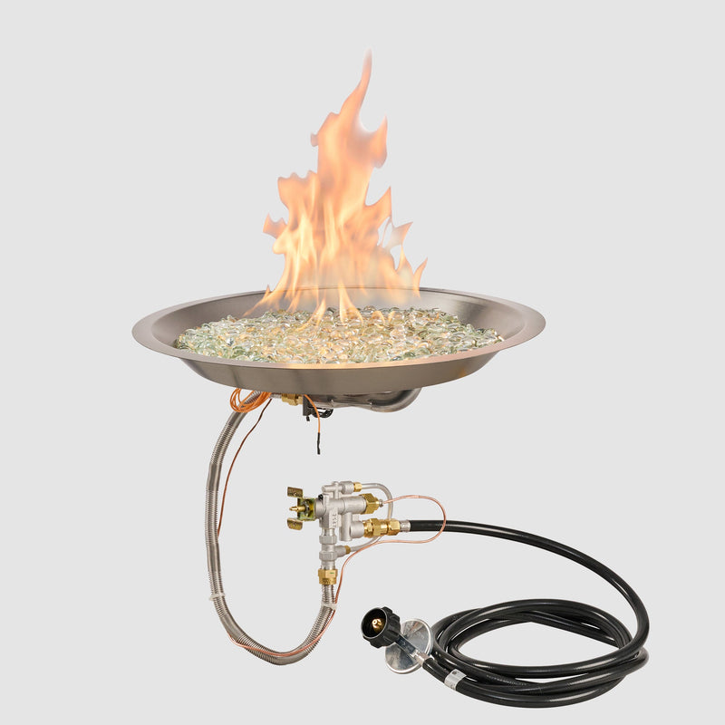 Outdoor GreatRoom Crystal Fire Plus Round Gas Burner