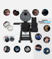 Keg pellet conversion module shown fitted to a compatible Keg Kamado grill; grill sold separately
