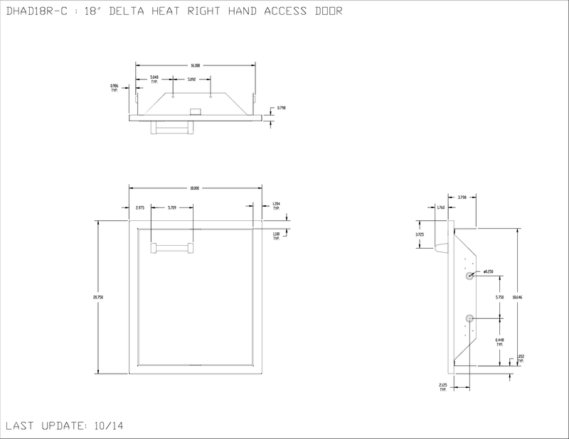 18" Delta Heat Single Access Door (Right)