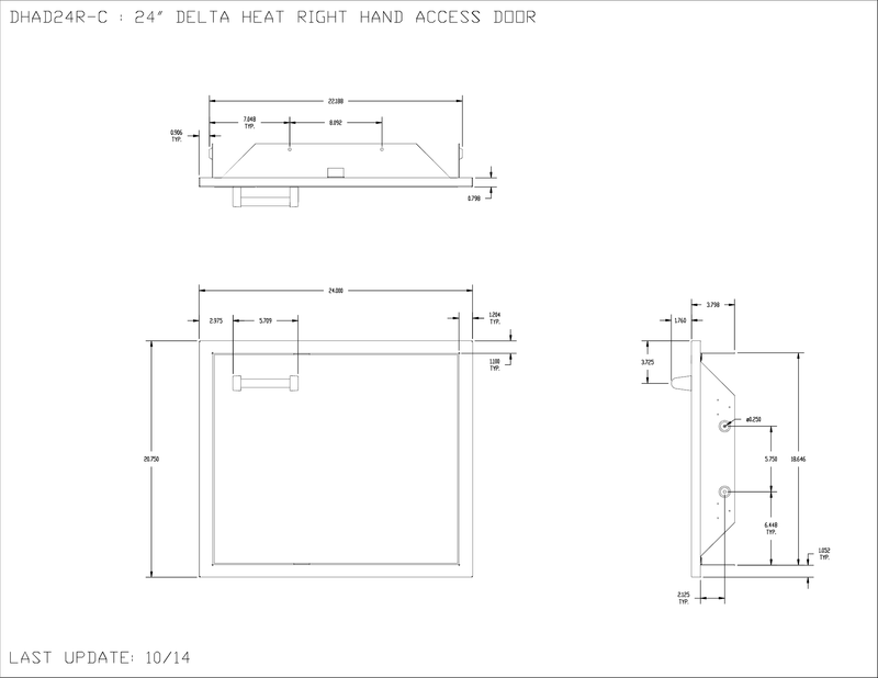 24" Delta Heat Single Access Door (Right)